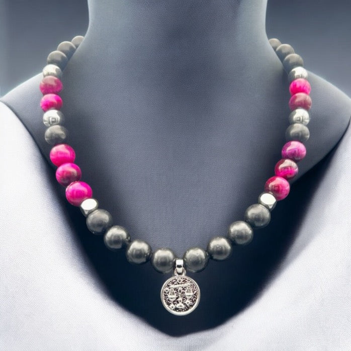 Pink Tigers Eye Libra