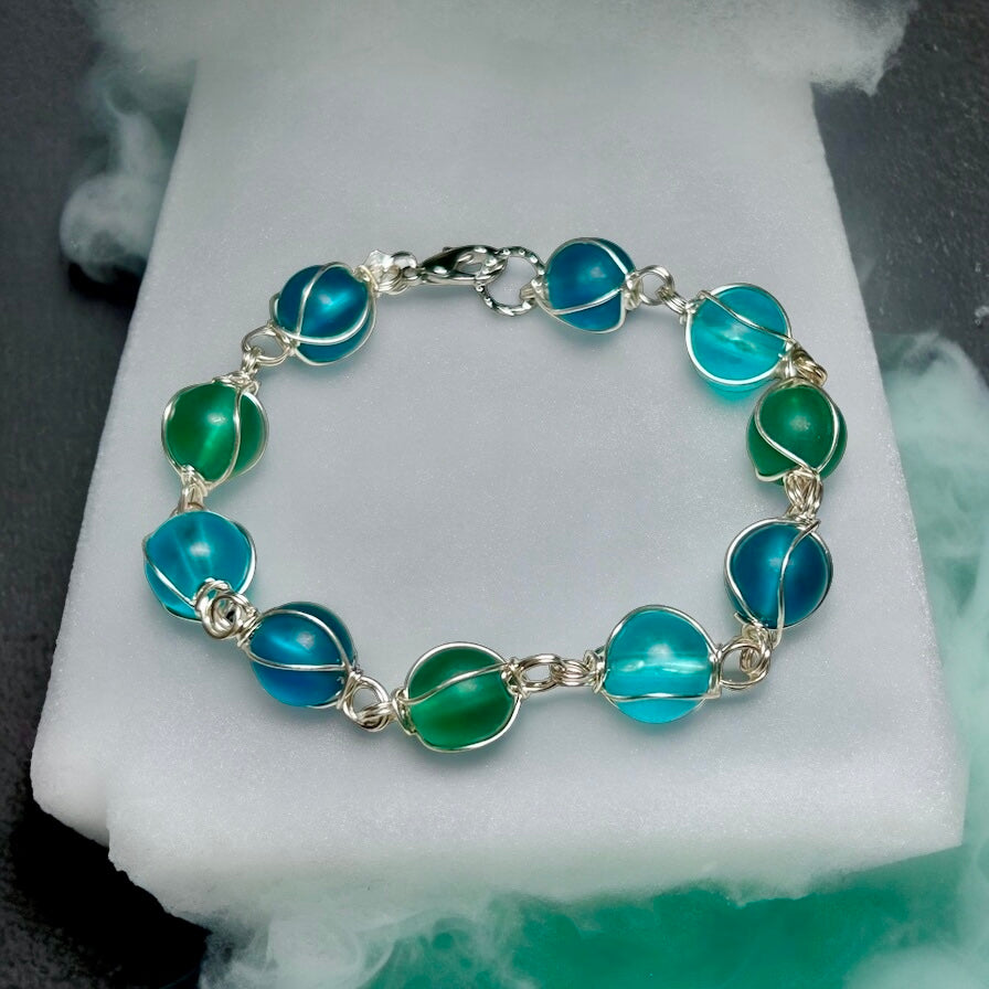 Wire Wrapped Blue and Green