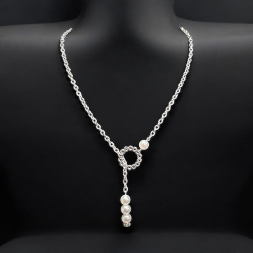 Asymmetrical Pearl Necklace