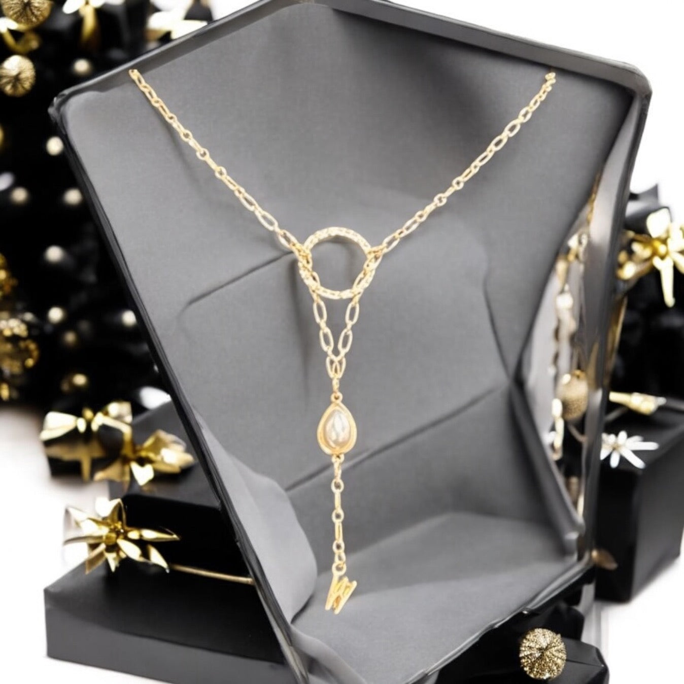 Initial and Opal Necklace