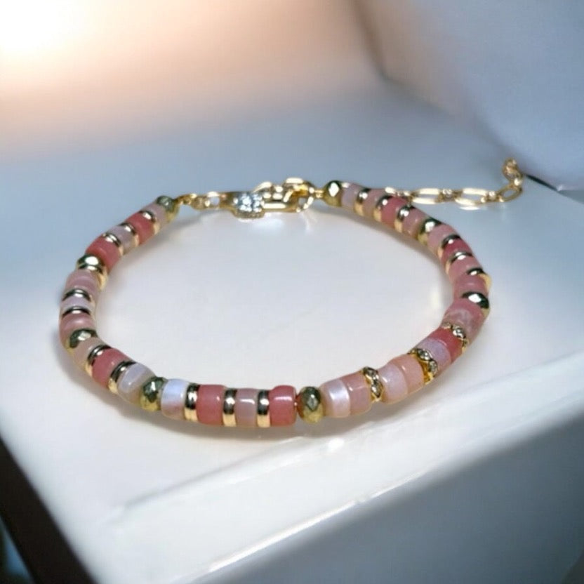 Elegant Sunstone Heishi