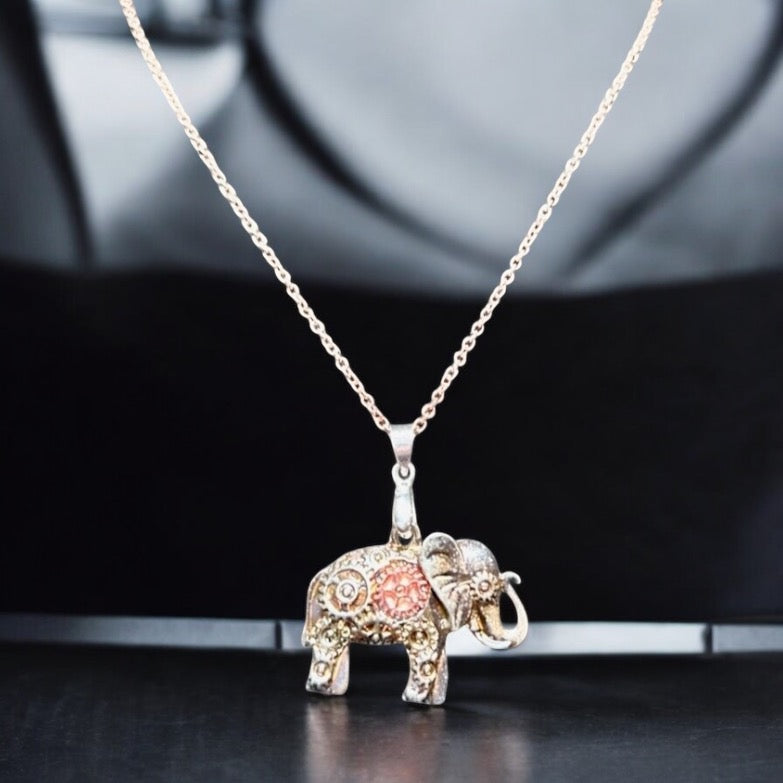 Steampunk Rhodium Pendant