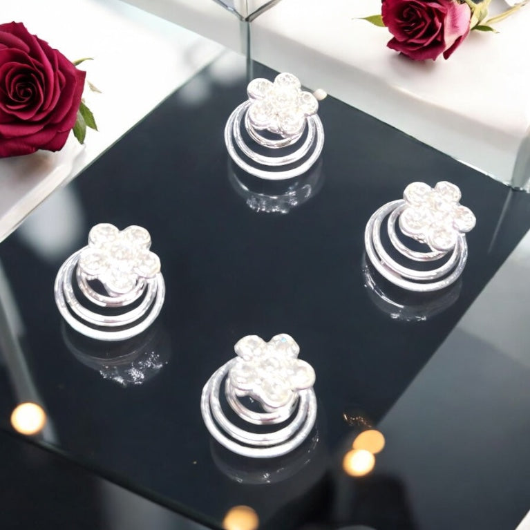 Crystal Flower Hair Twists