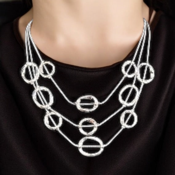 Geometric Circle Necklace