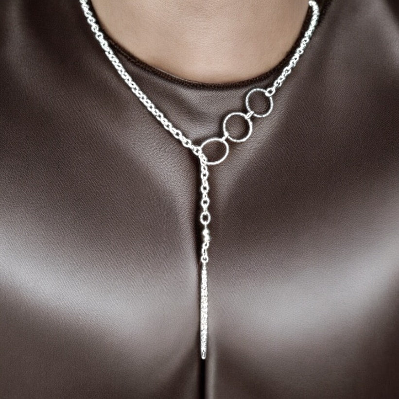 Triple Circles Y Necklace