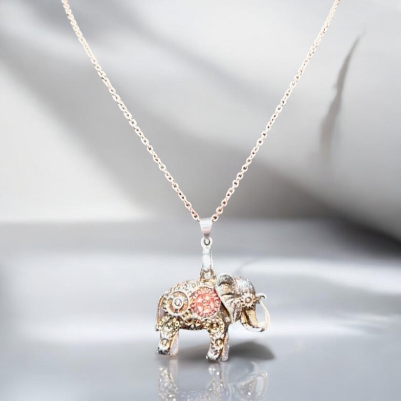 Steampunk Rhodium Pendant