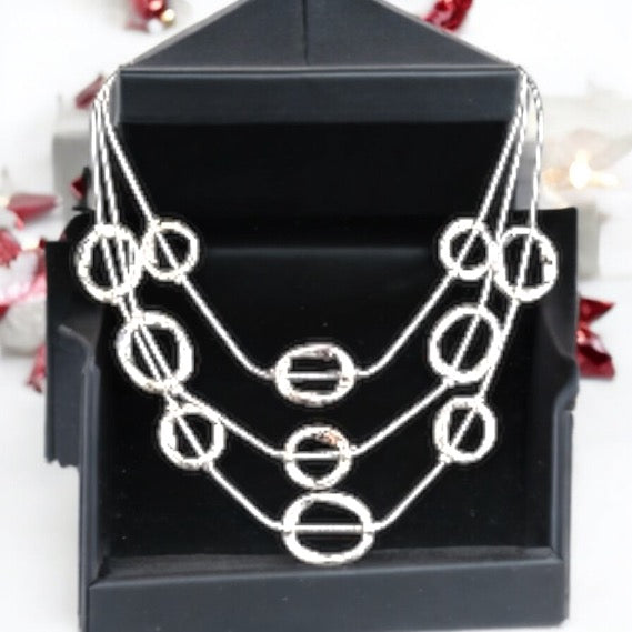 Geometric Circle Necklace
