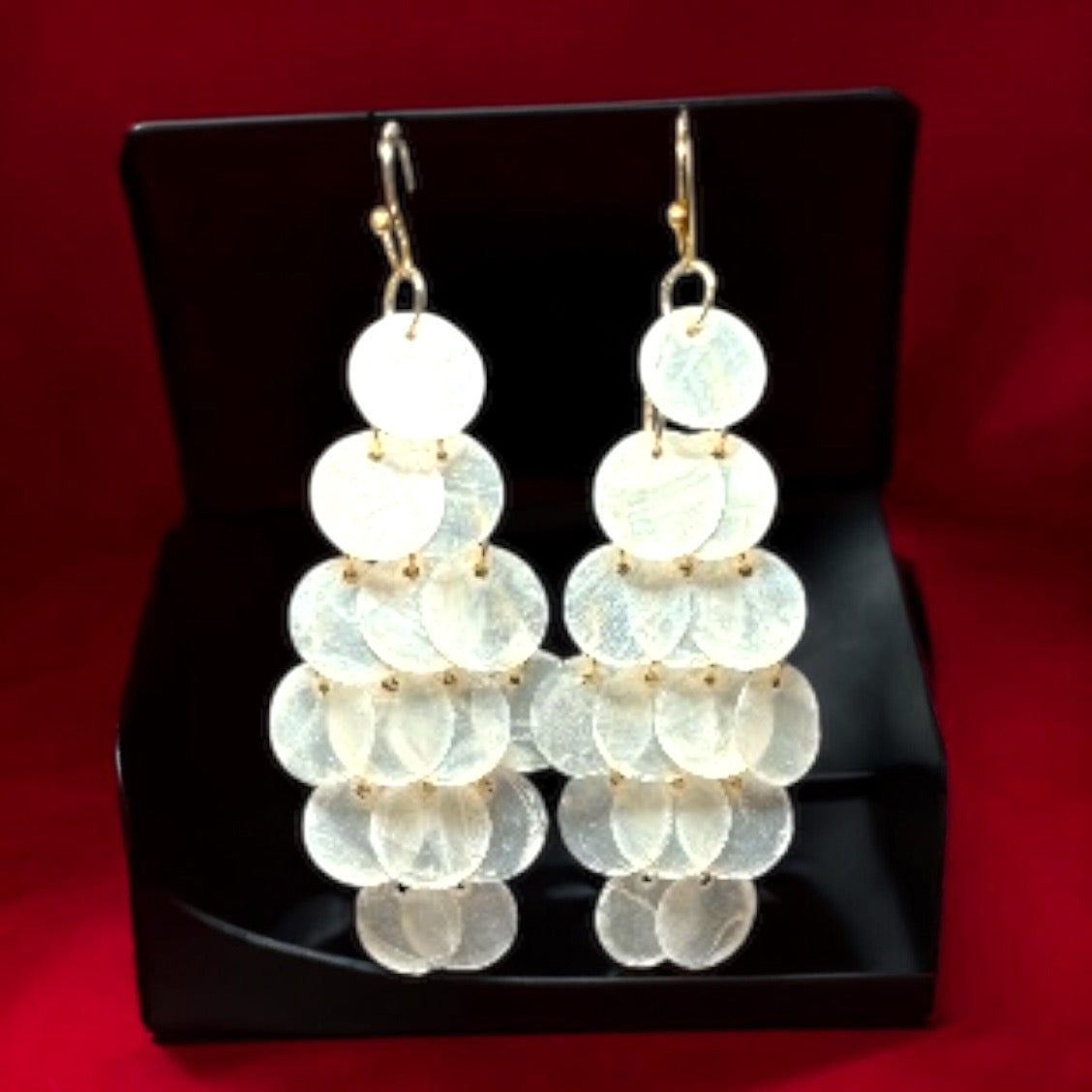 Cascading Disk Earrings