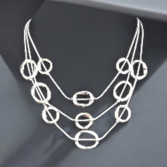 Geometric Circle Necklace