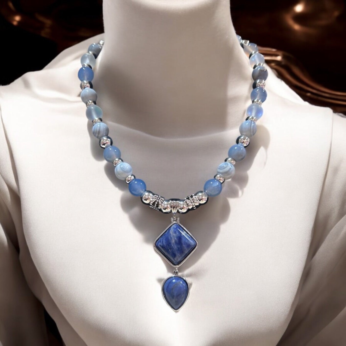 Sodalite Statement Necklace