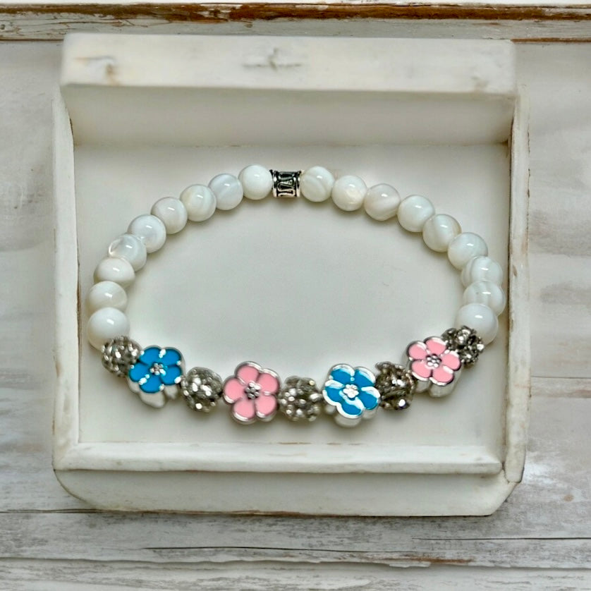 Whimsical Bloom Shell Bracelet