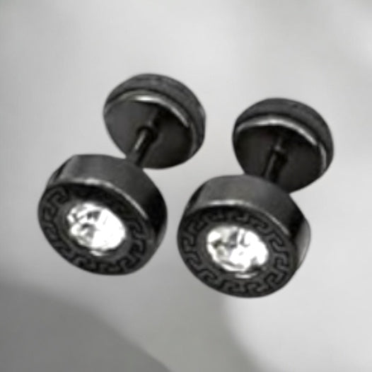 Men’s CZ and Black Stainless Steel