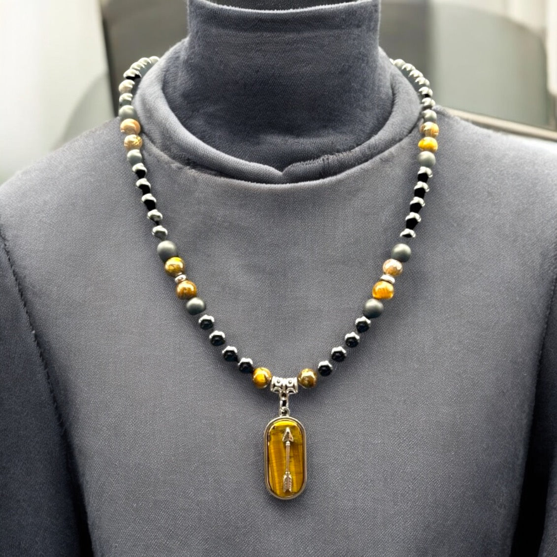 Tigers Eye Pendant Necklace