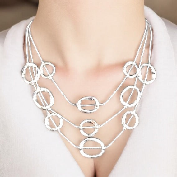 Geometric Circle Necklace