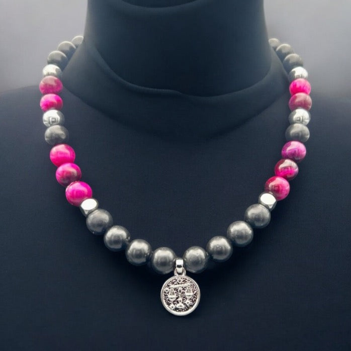 Pink Tigers Eye Libra