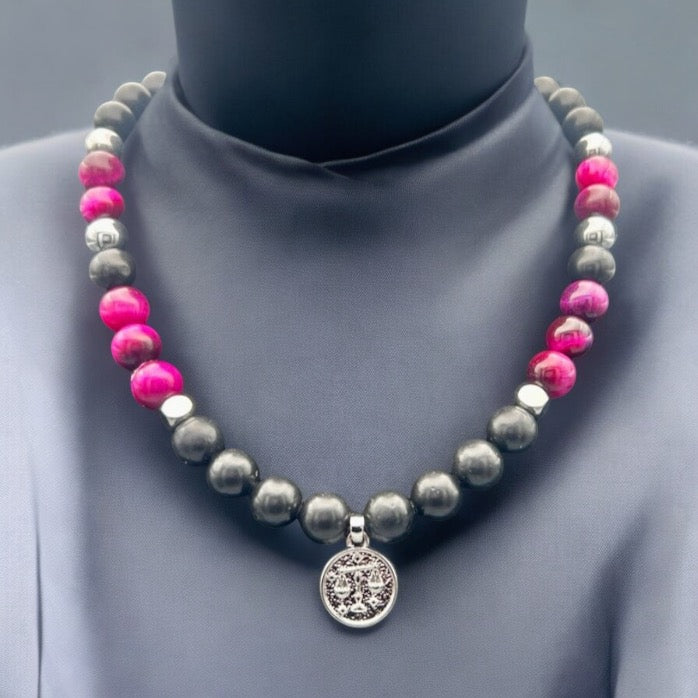 Pink Tigers Eye Libra