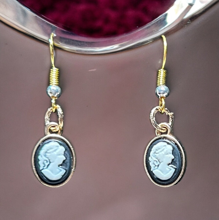 Ornate Cameo Earrings