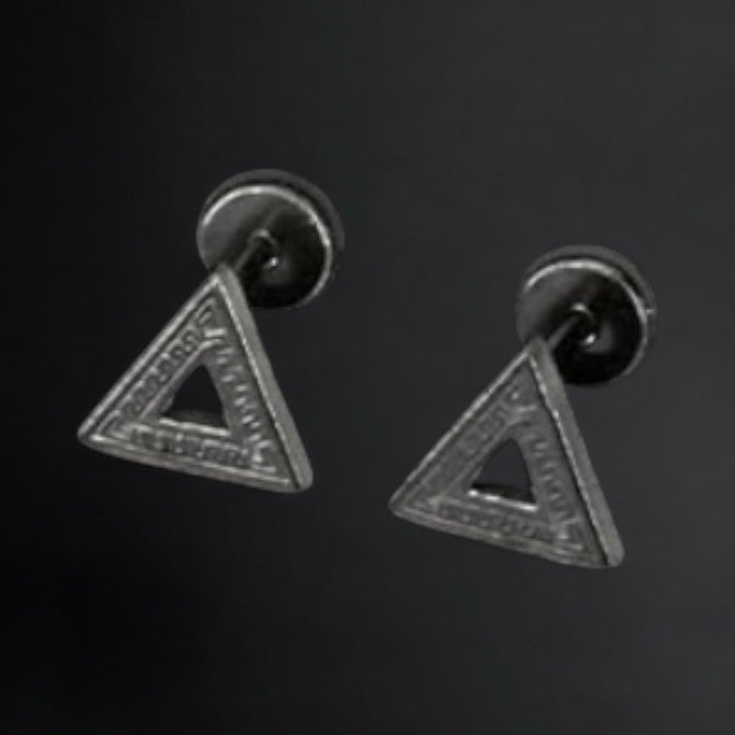 Men’s Black Stainless Steel Triangles