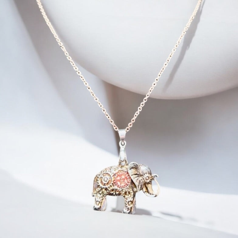Steampunk Rhodium Pendant