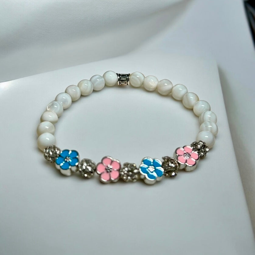 Whimsical Bloom Shell Bracelet