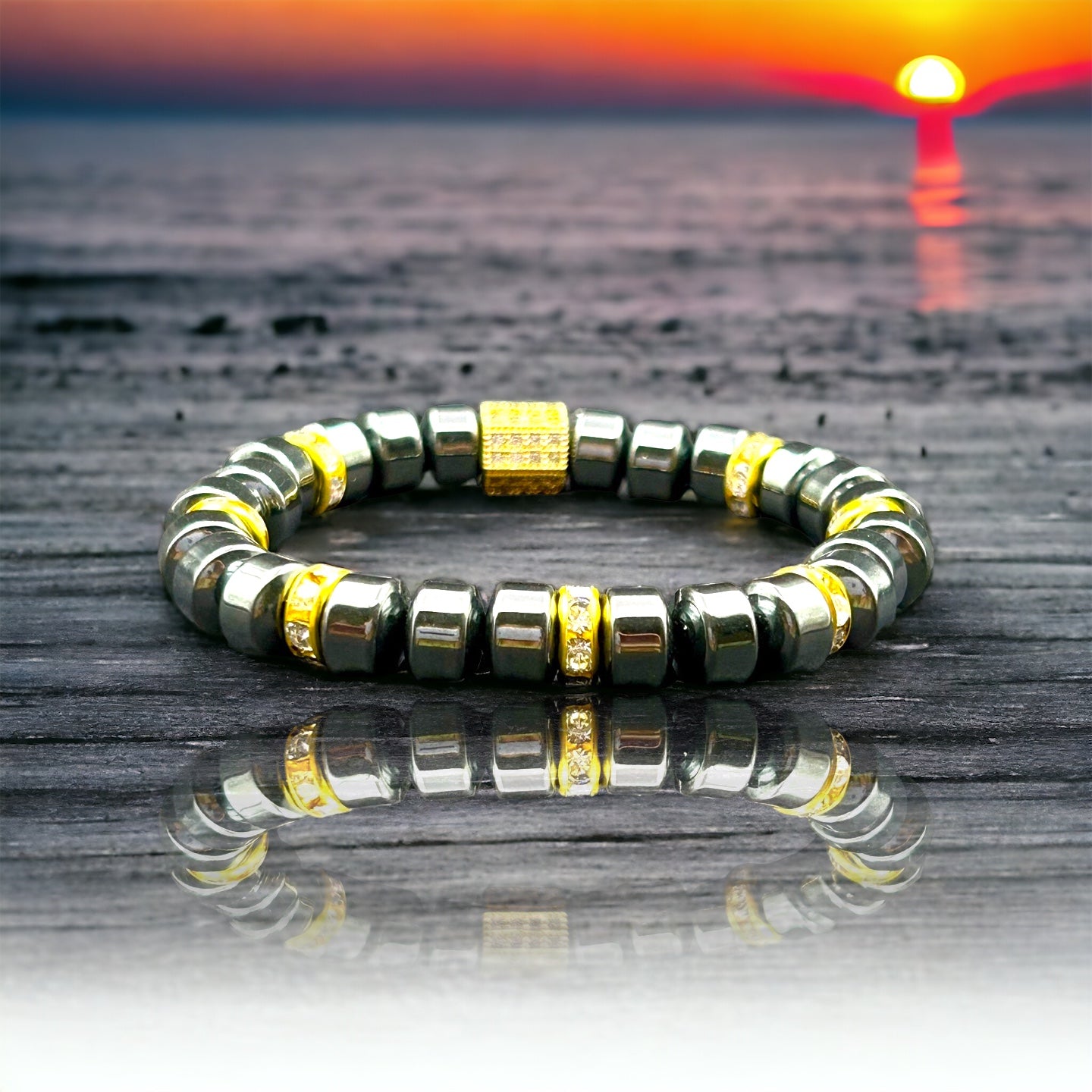 Luxury Hematite and Gold