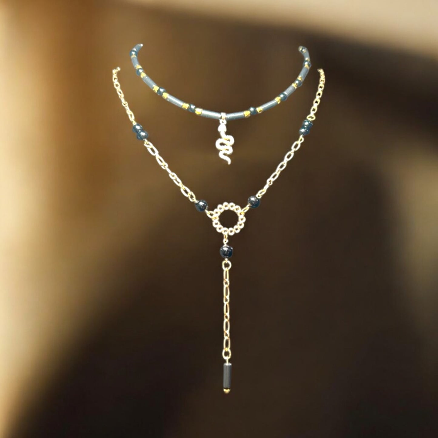 Contemporary Elegance Snake Necklaces