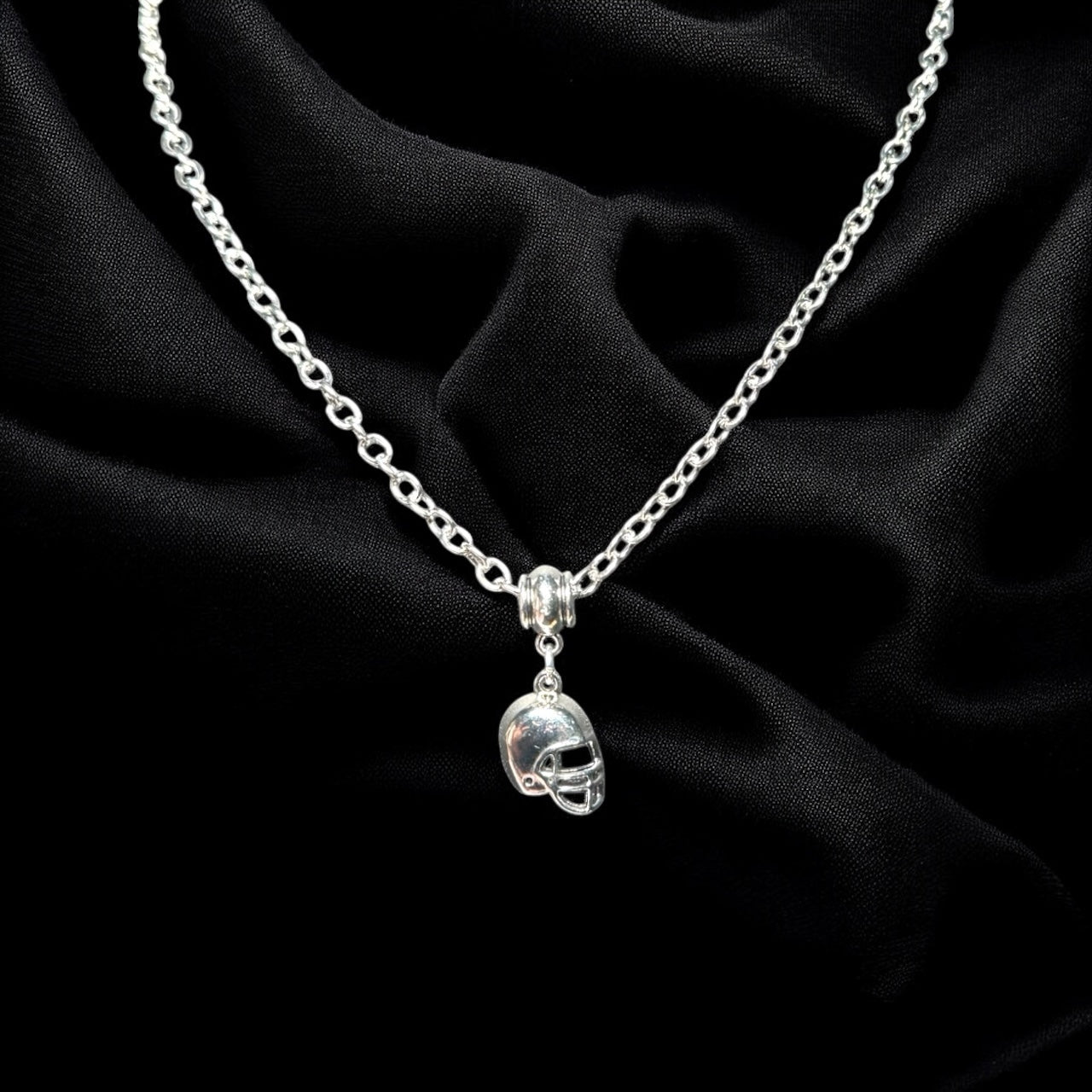 Football Helmet Necklace Set