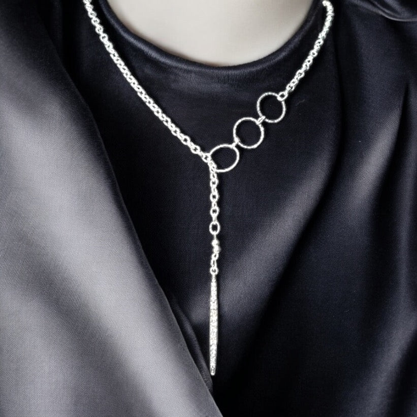 Triple Circles Y Necklace