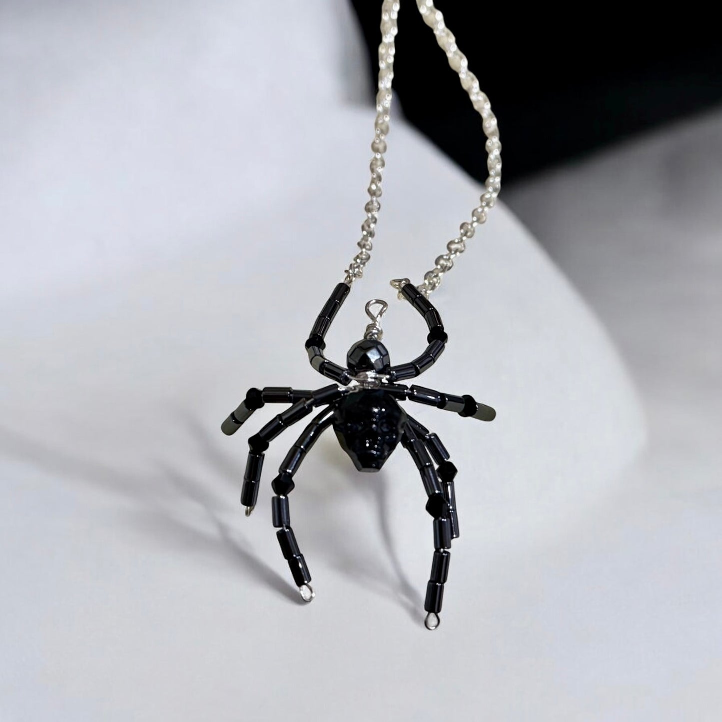 Semi-Precious Stone Spider Pendants