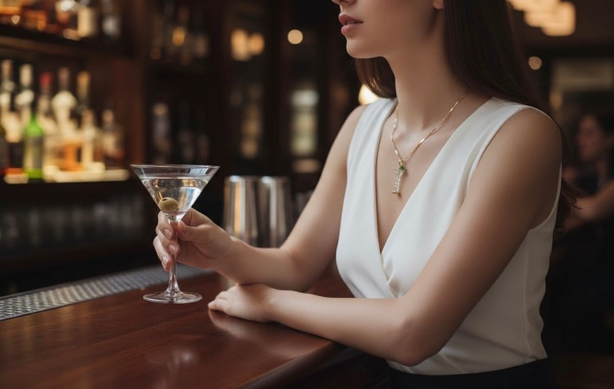 Martini Cocktail Pendant Necklace