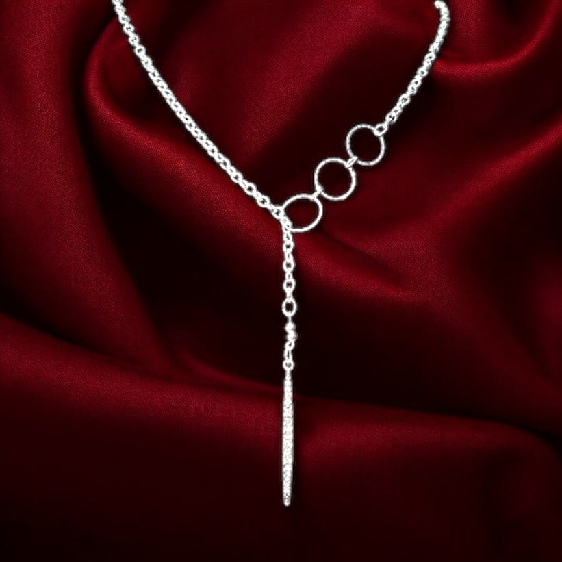 Triple Circles Y Necklace