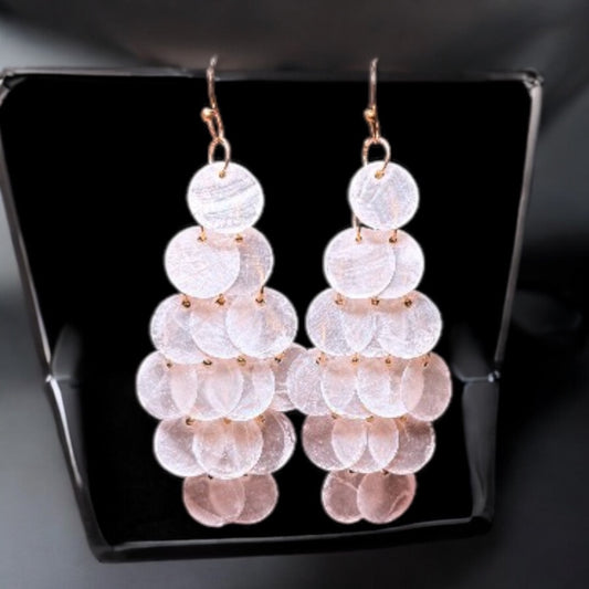 Cascading Disk Earrings