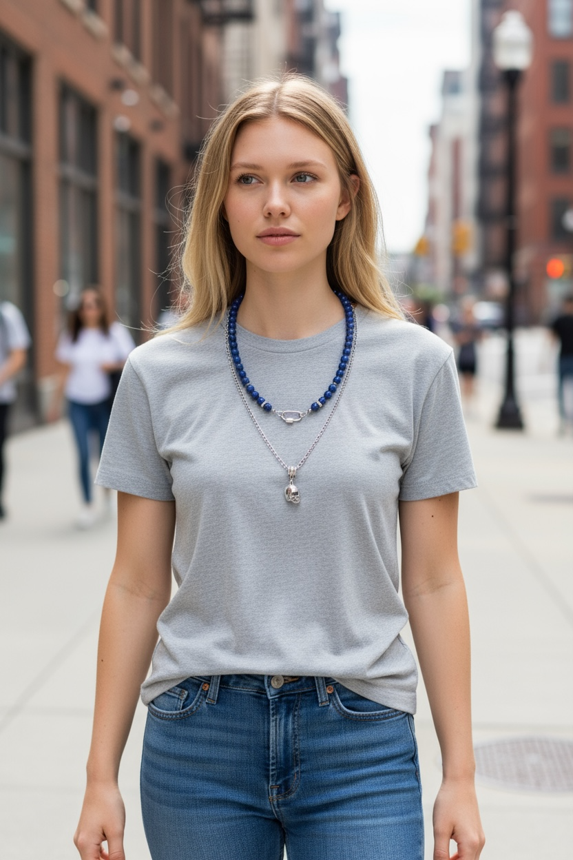 Football Helmet Necklace Set