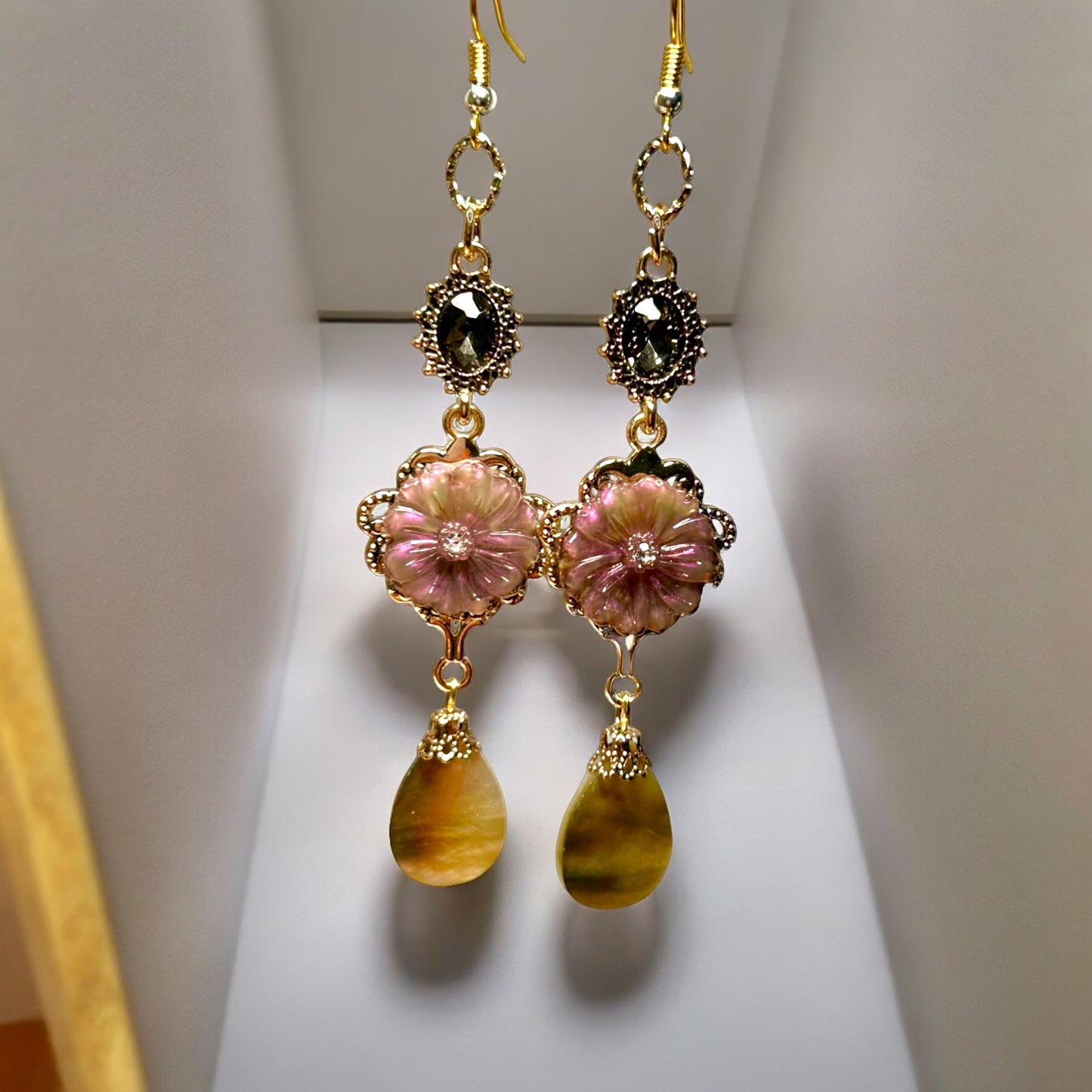 Gilded Age Gemstone Earrings