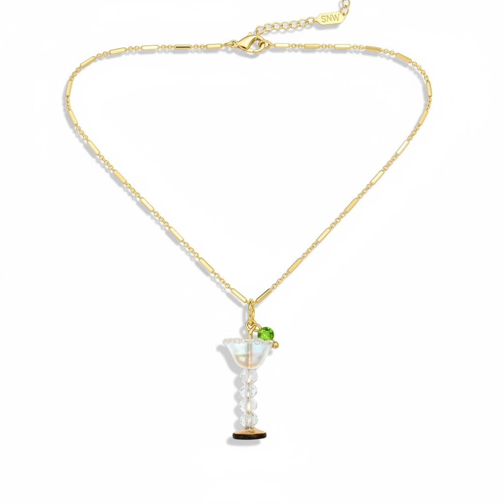 Martini Cocktail Pendant Necklace