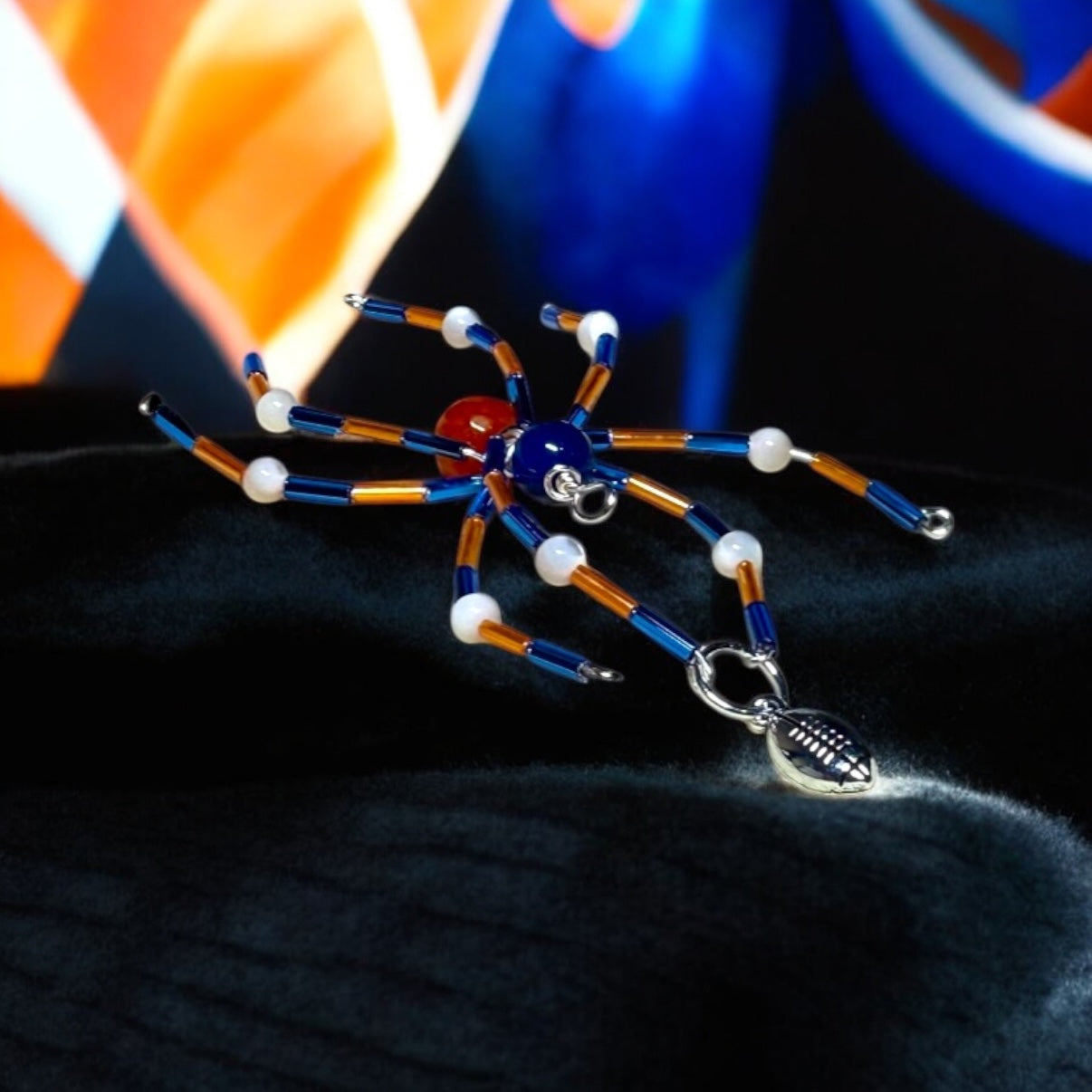 Semi-Precious Stone Spider Pendants