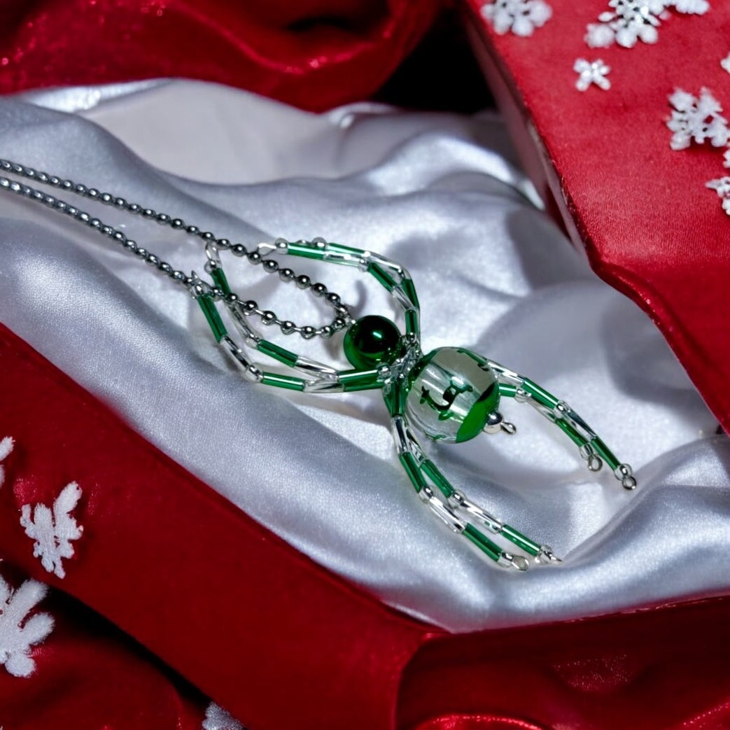 Semi-Precious Stone Spider Pendants