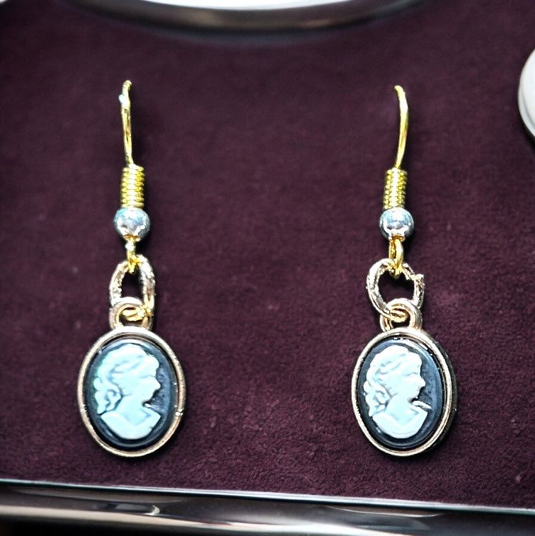 Ornate Cameo Earrings