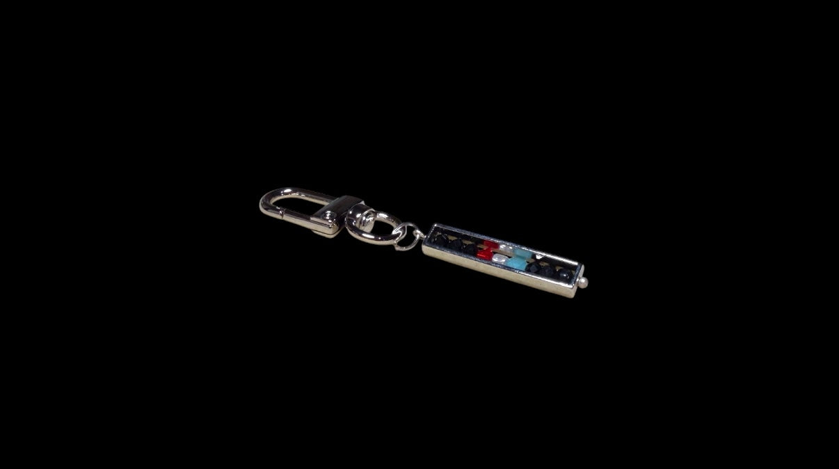 Vertical Bar Pendant with Figaro Chain