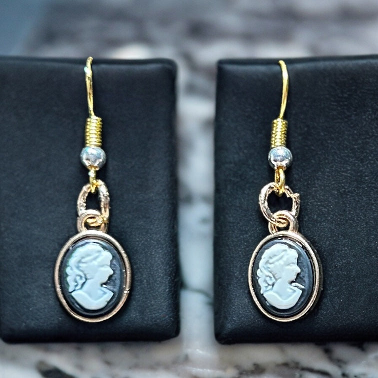 Ornate Cameo Earrings
