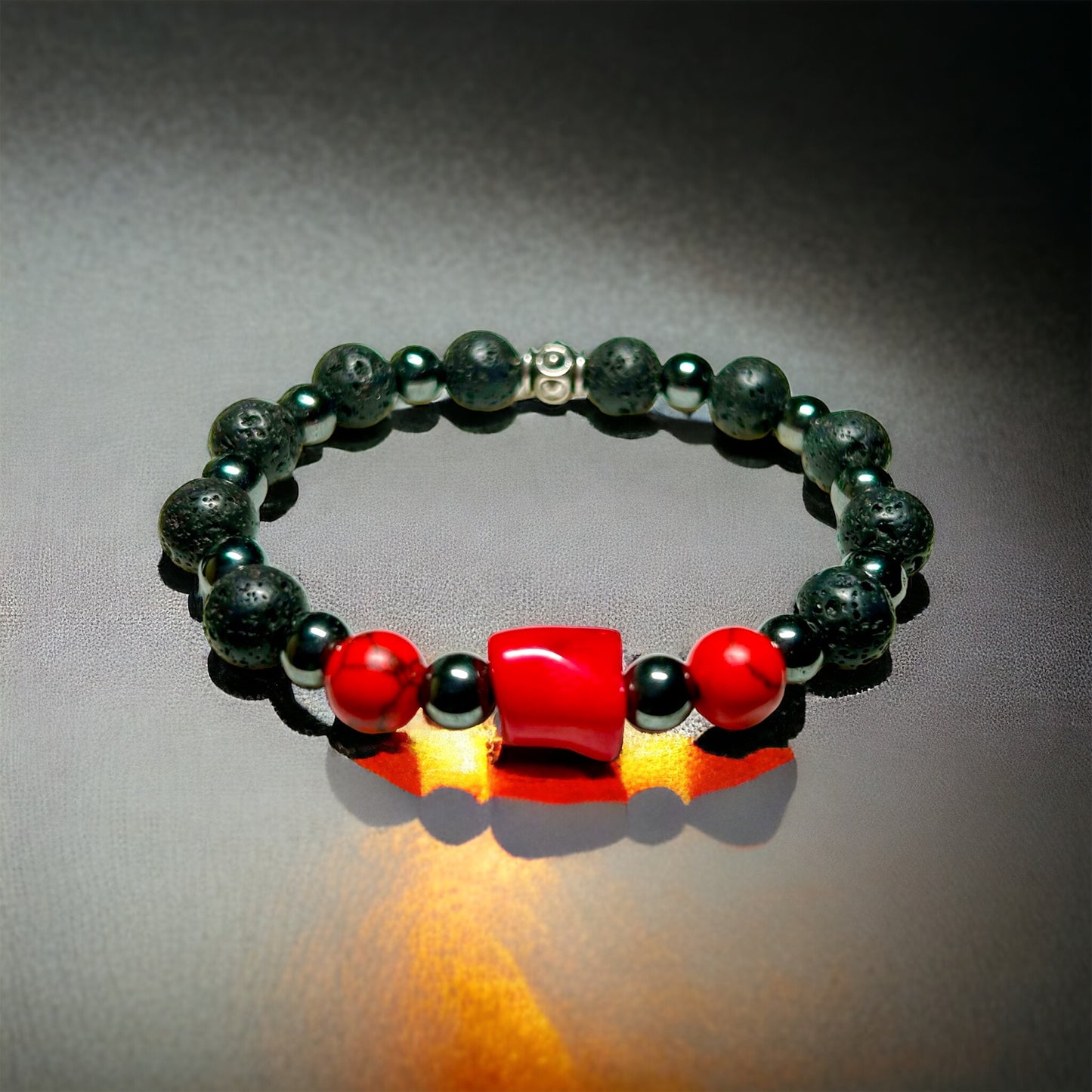 Red Coral-Black Lava