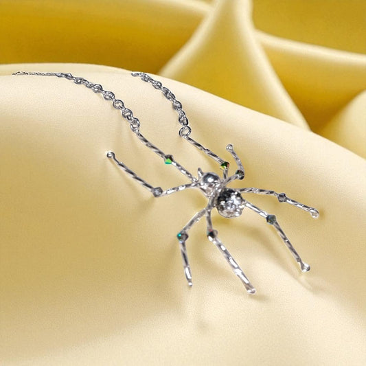 Semi-Precious Stone Spider Pendants