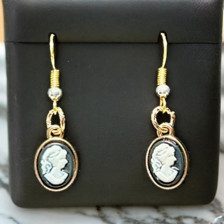 Ornate Cameo Earrings