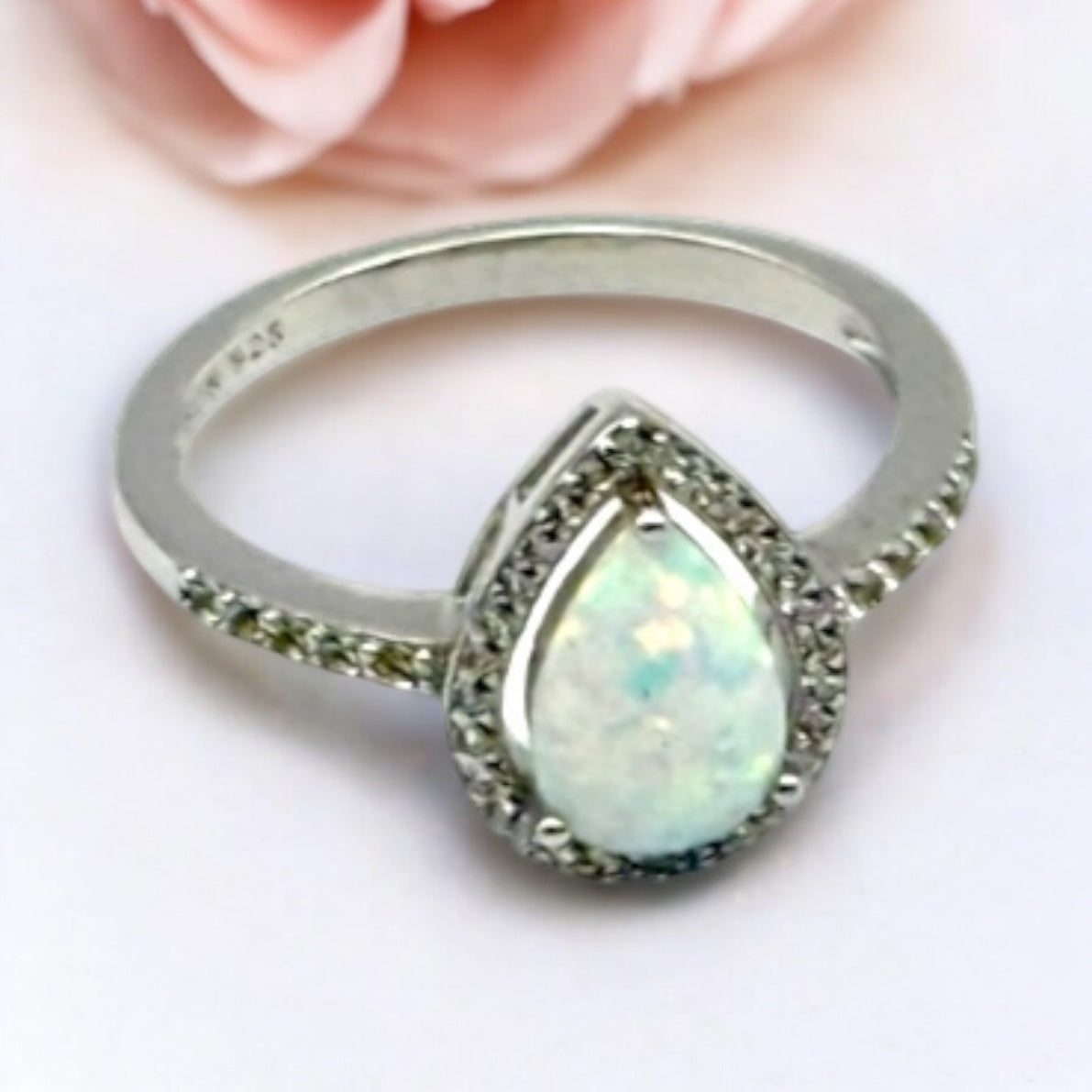 Pear Opal Ring