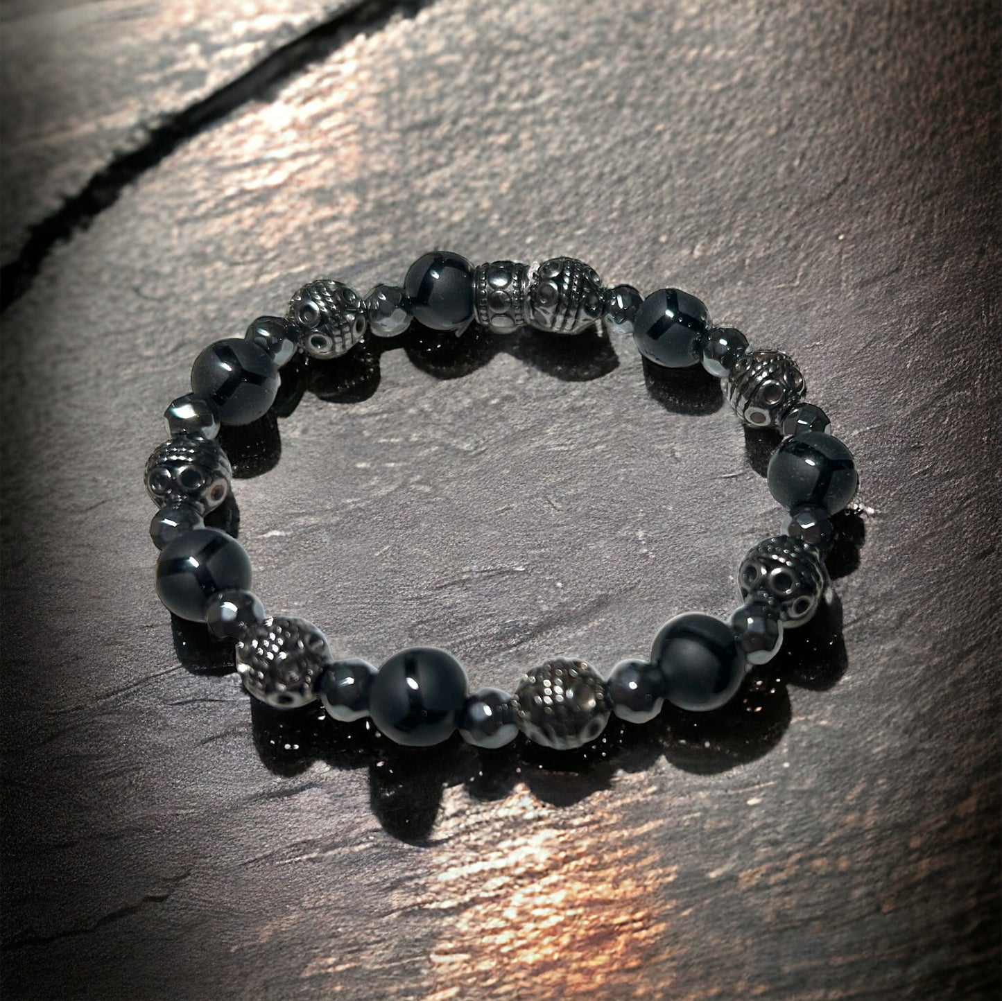 Edgy Black Onyx & Gunmetal