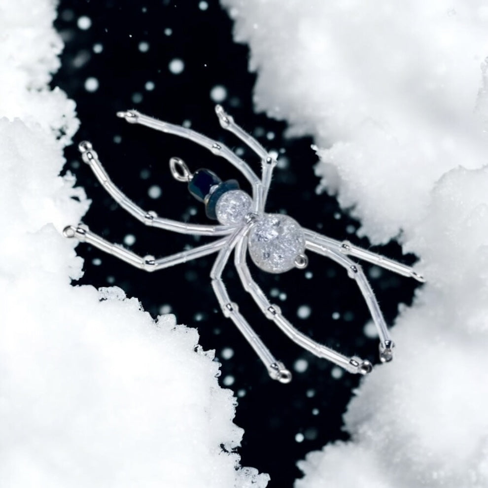 Semi-Precious Stone Spider Pendants