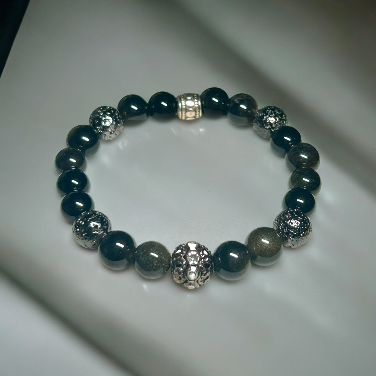 Stunning Obsidian & Gunmetal