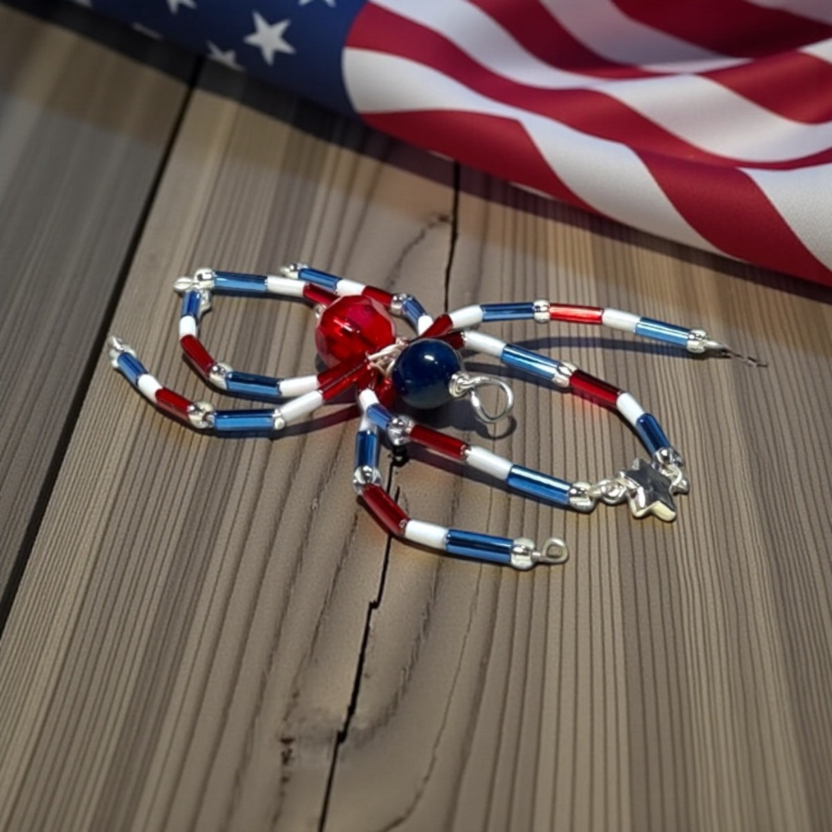 Semi-Precious Stone Spider Pendants